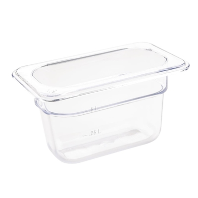 Vogue ABS Gastronorm Tray Clear GN 1/9 100mm