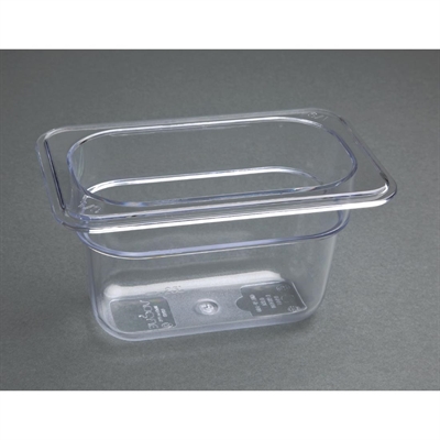 Vogue ABS Gastronorm Tray Clear GN 1/9 100mm - Image 5