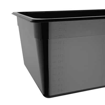 Vogue ABS Gastronorm Tray Black GN 1/1 200mm - Image 3