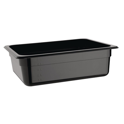 Vogue ABS Gastronorm Tray Black GN 1/2 100mm