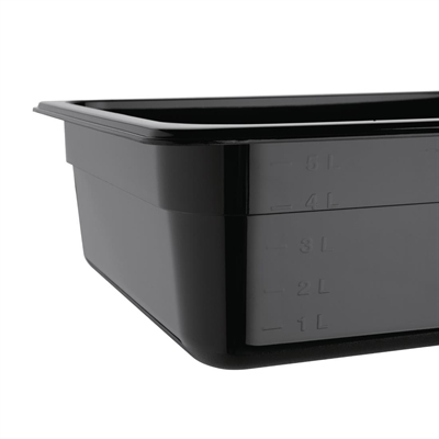 Vogue ABS Gastronorm Tray Black GN 1/2 100mm - Image 3