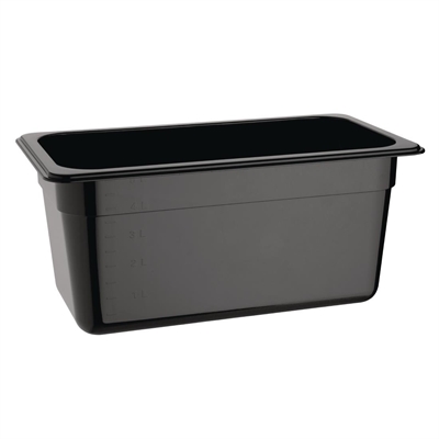 Vogue ABS Gastronorm Tray Black GN 1/3 150mm