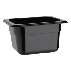 Vogue ABS Gastronorm Tray Black GN 1/6 100mm