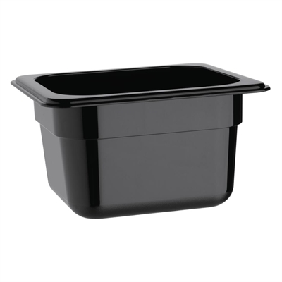 Vogue ABS Gastronorm Tray Black GN 1/6 100mm