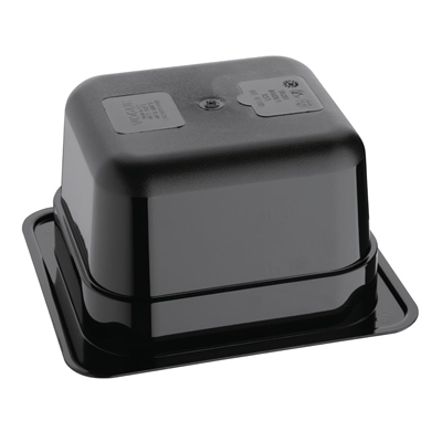 Vogue ABS Gastronorm Tray Black GN 1/6 100mm - Image 3