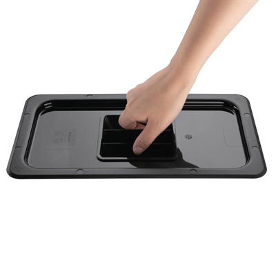 Vogue ABS Gastronorm Lid Black GN 1/3 - Image 2